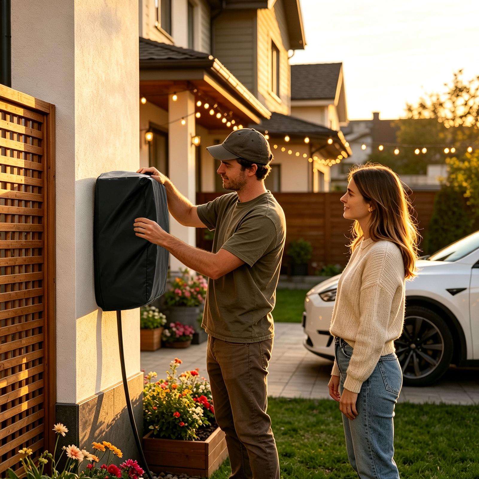 Home Ev Charger - Housse de protection anti-poussière pour borne