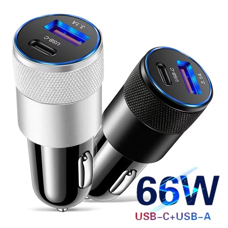 Fast Ev Charger - Chargeur de voiture USB 66W, adaptateur