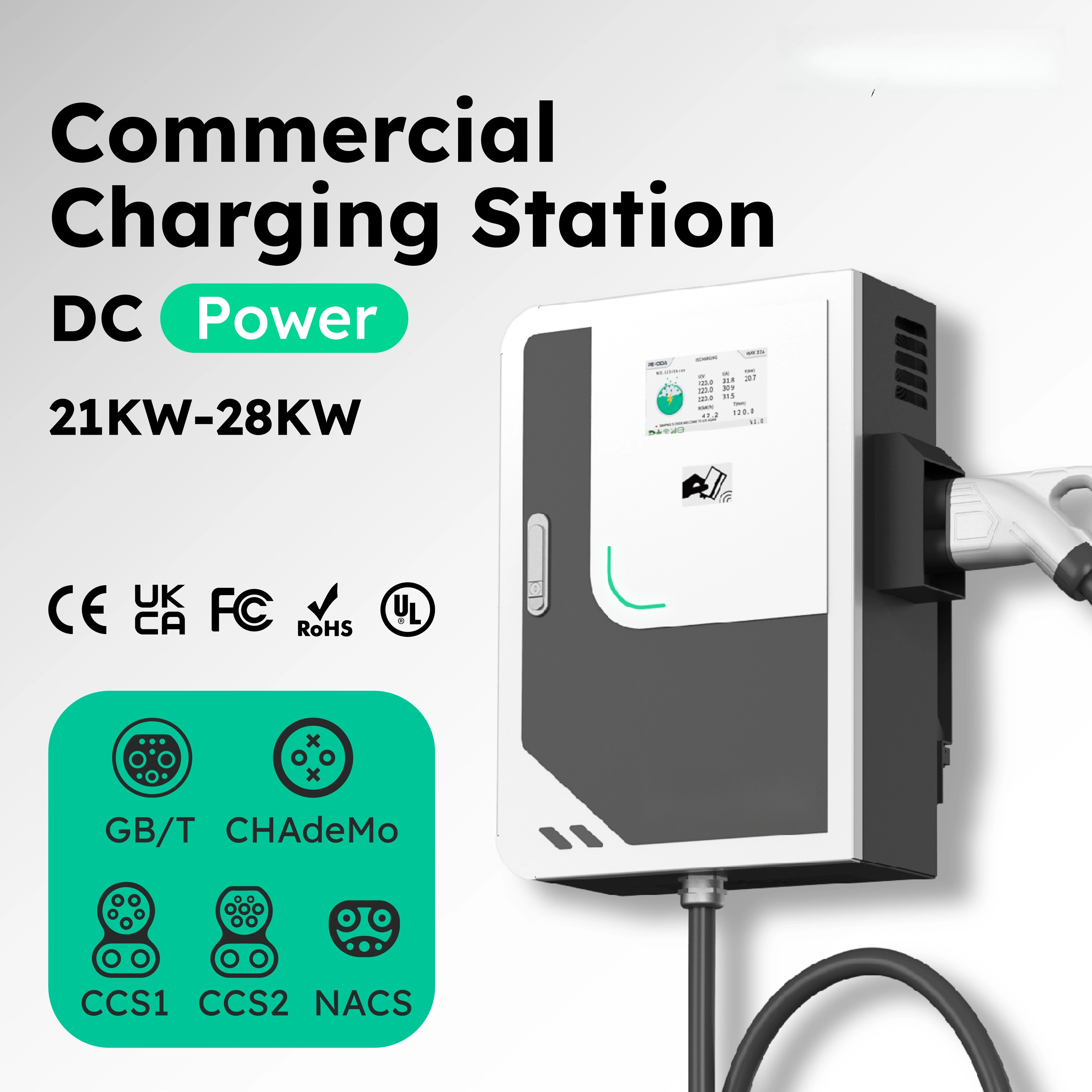 Chargeur mural pour voiture Pe - Dc Fast Charger 30Kw Wallbox Commercial avis et prix